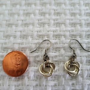 Silver dangle earrings